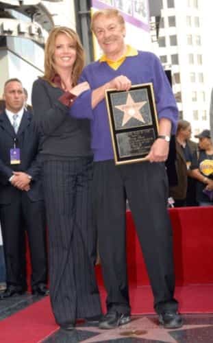 Jerry Buss and daughter, Jeanie Buss